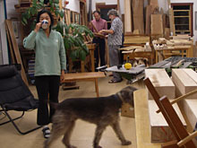 シェルバーンミュージアムの入口、デールさんの工房